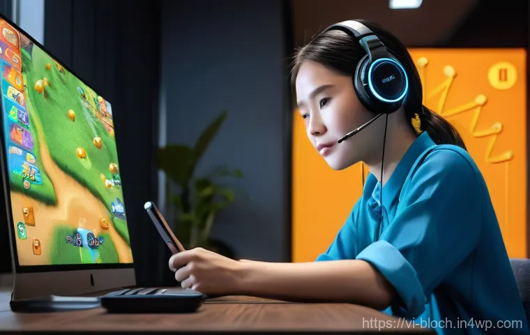 블록체인 기술을 활용한 게임 산업의 변화 - **Prompt:** "A young, diverse Vietnamese gamer, wearing contemporary casual clothing like a stylish ...