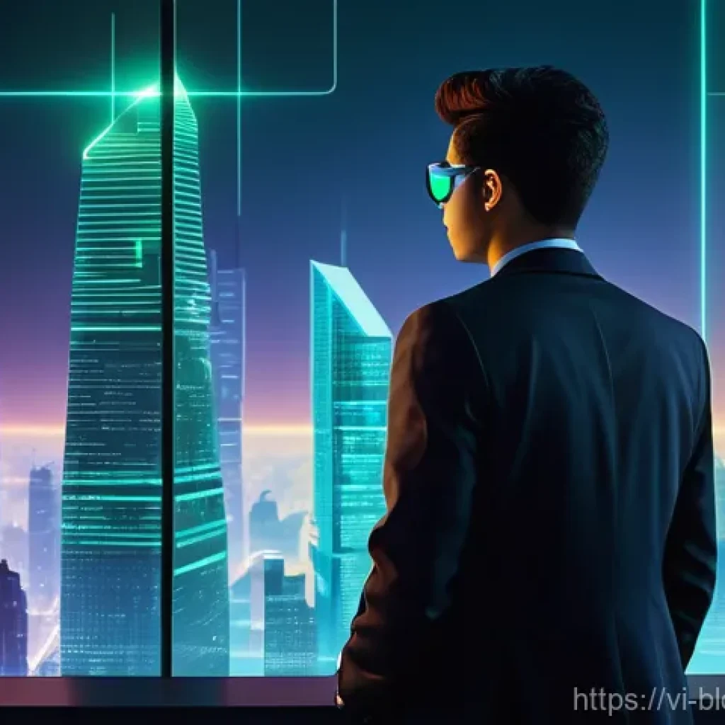 블록체인 기술의 해킹 및 보안 위협 - **Prompt:** A vibrant, futuristic digital city built upon interconnected, glowing blockchain blocks,...