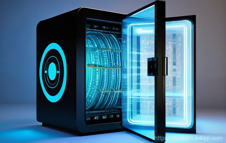 블록체인 기술의 해킹 및 보안 위협 - **Prompt:** A brightly lit, clean, and modern home office setting. An adult individual (gender-neutr...