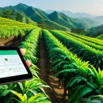 Home 3 블록체인 기술의 진화와 미래 전망 - **Prompt 1: Blockchain in Vietnamese Agriculture - Farm to Table Transparency**
"A vibrant and c...
