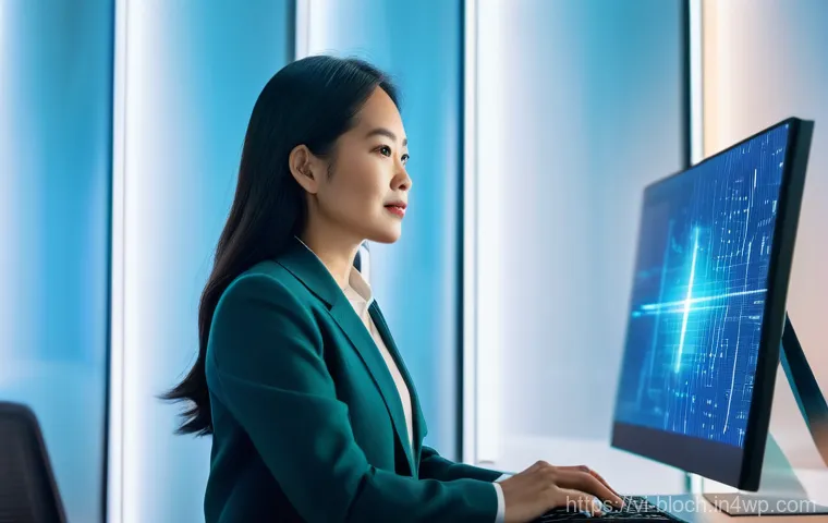 스마트 계약을 통한 법적 리스크 관리 - **A secure digital transaction scene:** A confident Vietnamese businesswoman, in her late 30s, weari...