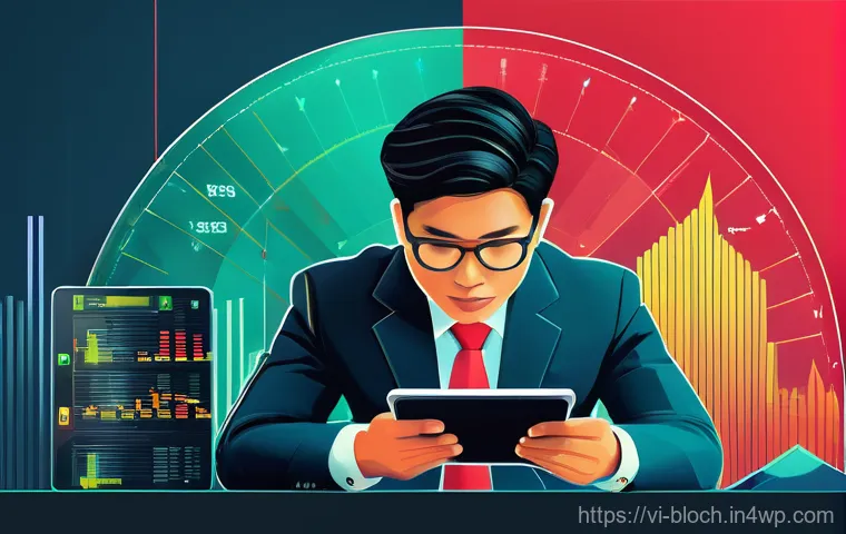 블록체인 기술의 글로벌 투자 동향 - A group of young Vietnamese tech enthusiasts, both male and female, are gathered around a holographi...